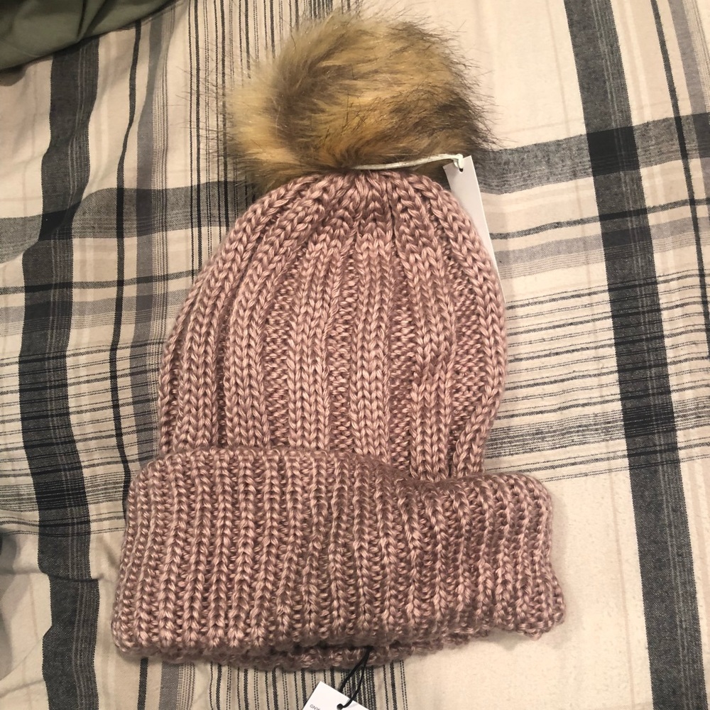 BCBG puffer hat